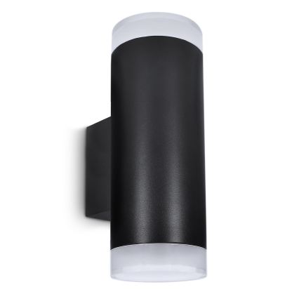 Brilagi - LED RGBW dimbare buitenwandlamp MATERA 2xGU10/6W/230V 3000K IP54 zwart + afstandsbediening