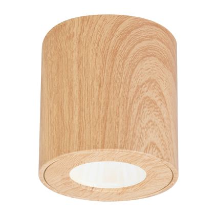 Brilagi - LED RGBW dimbare badkamerarmatuur MIA 1xGU10/4,8W/230V 3000K 84x80 mm eikenlook IP44 + afstandsbediening