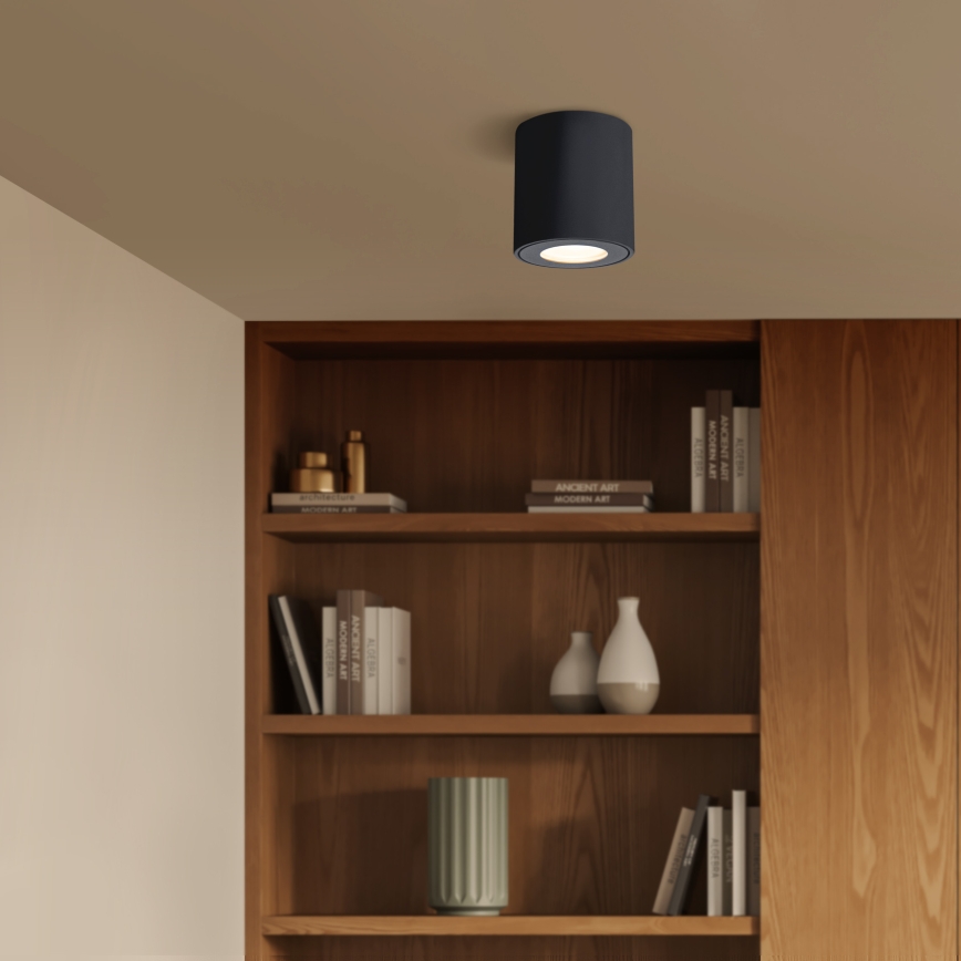Brilagi - LED RGBW dimbare badkamerlamp MIA 1xGU10/4,8W/230V 3000K 84x80 mm zwart IP54 + afstandsbediening