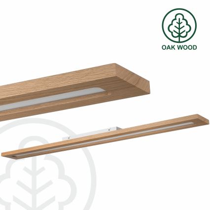 Brilagi - LED RGBW Dimbaar lichtpaneel WOODY FRAME LED/34W/230V 11,5x123 cm 2700-6500K eiken + afstandsbediening