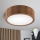 Brilagi - LED RGBW dimbaar plafondlamp CARVALHO 1xE27/9W/230V 2700–6500K Wi‑Fi eiken Ø 27,5 cm