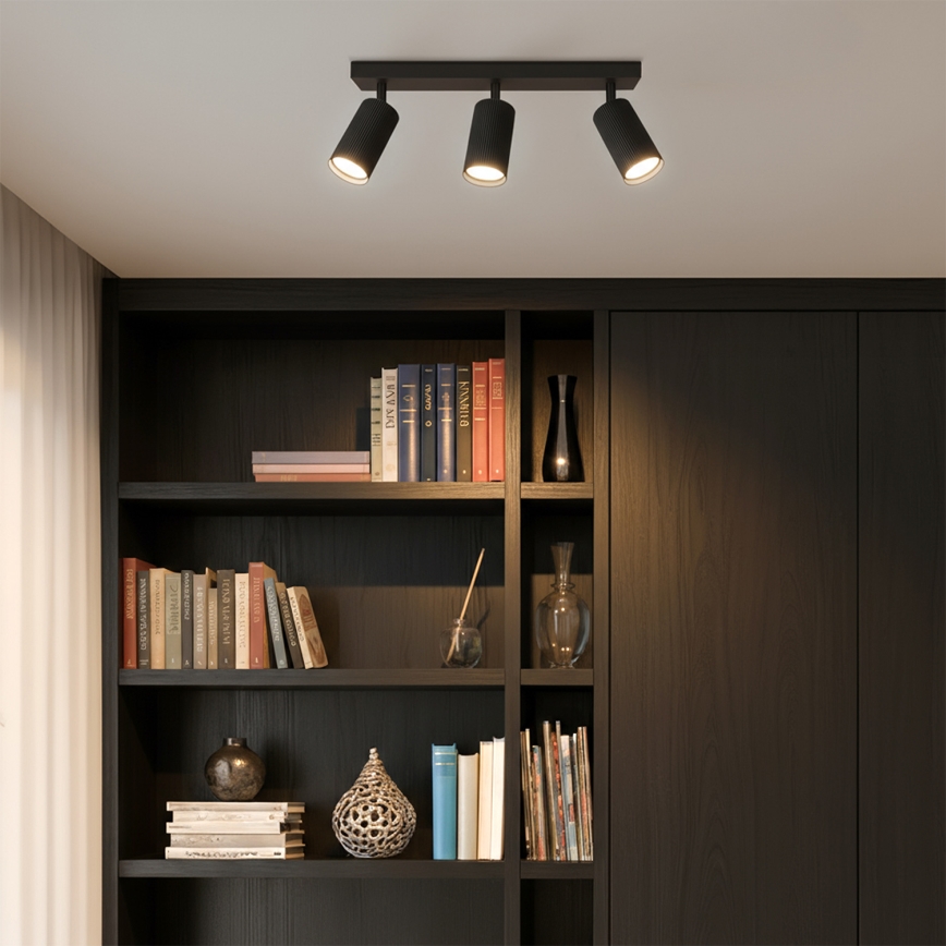 Brilagi - LED RGBW dimbare spot SELE MODERN 3xGU10/4,8W/230V 3000K zwart + afstandsbediening