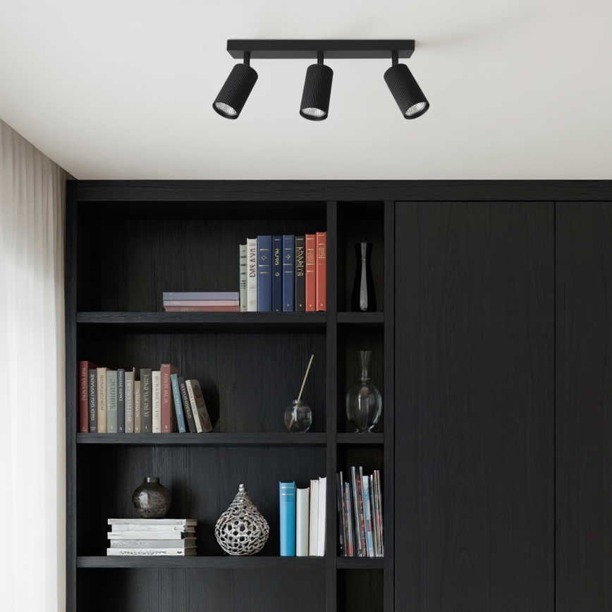 Brilagi - LED RGBW dimbare spot SELE MODERN 3xGU10/4,8W/230V 3000K zwart + afstandsbediening