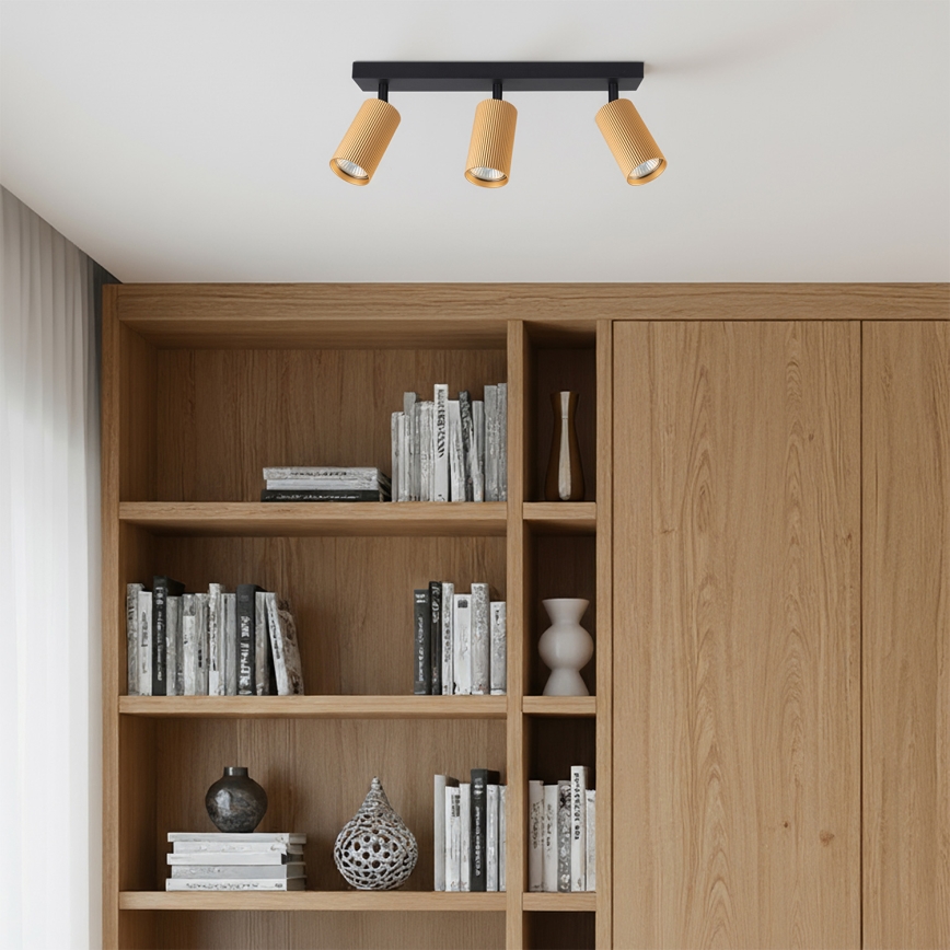 Brilagi - LED RGBW dimbare spot SELE MODERN 3xGU10/4,8W/230V 3000K goud + afstandsbediening