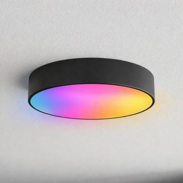 Brilagi - LED RGBW dimbare badkamer plafondlamp CLARE 3xE27/9W/230V 2700-6500K pr. 40 cm IP54 Wi-Fi zwart