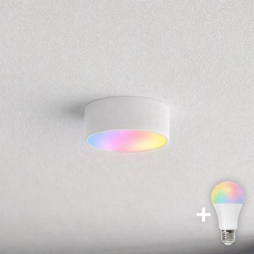 BRILAGI - LED RGBW dimbare badkamerplafondlamp CLARE 1xE27/12W/230V 2700-6500K Ø 20 cm IP54 Wi‑Fi wit