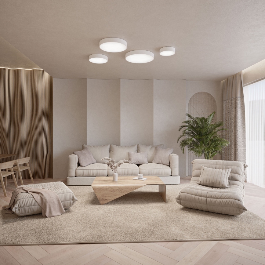 Brilagi - LED RGBW dimbare plafondlamp voor badkamer CLARE 3×E27/9W/230V 2700–6500K Ø 40 cm IP54 Wi-Fi wit