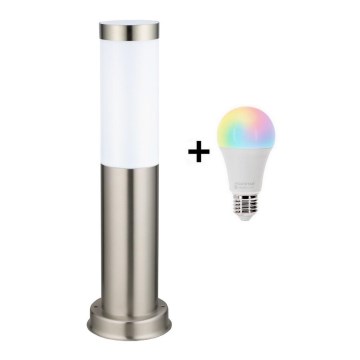 Brilagi - LED RGBW dimbare buitenlamp 1xE27/9W/230V 2700-6500K IP44 40 cm mat chroom