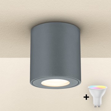 Brilagi - LED RGBW dimbare buitenlamp MIA 1xGU10/30W/230V 2700-6500K Wi-Fi 84x80 mm antraciet IP54