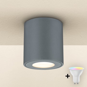 Brilagi - LED RGBW dimbare buitenlamp MIA 1xGU10/30W/230V 3000K Wi-Fi 84x80 mm antraciet IP54