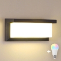 BRILAGI - LED RGBW dimbare buitenwandlamp BRICKY 1xE27/12W/230V 2700-6500K antraciet IP54
