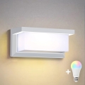 Brilagi - LED RGBW dimbare buitenwandlamp BRICKY 1xE27/9W/230V 2700-6500K IP54 wit