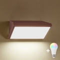 BRILAGI - LED RGBW dimbare buitenwandlamp TRIANGLE 1xE27/12W/230V 2700-6500K IP65 bruin