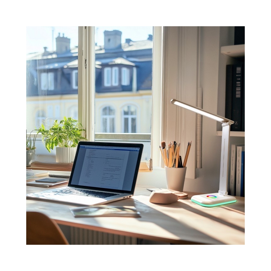 Brilagi - LED RGBW dimbare bureaulamp MODO LED/7W/5V 3000/4000/6500K wit