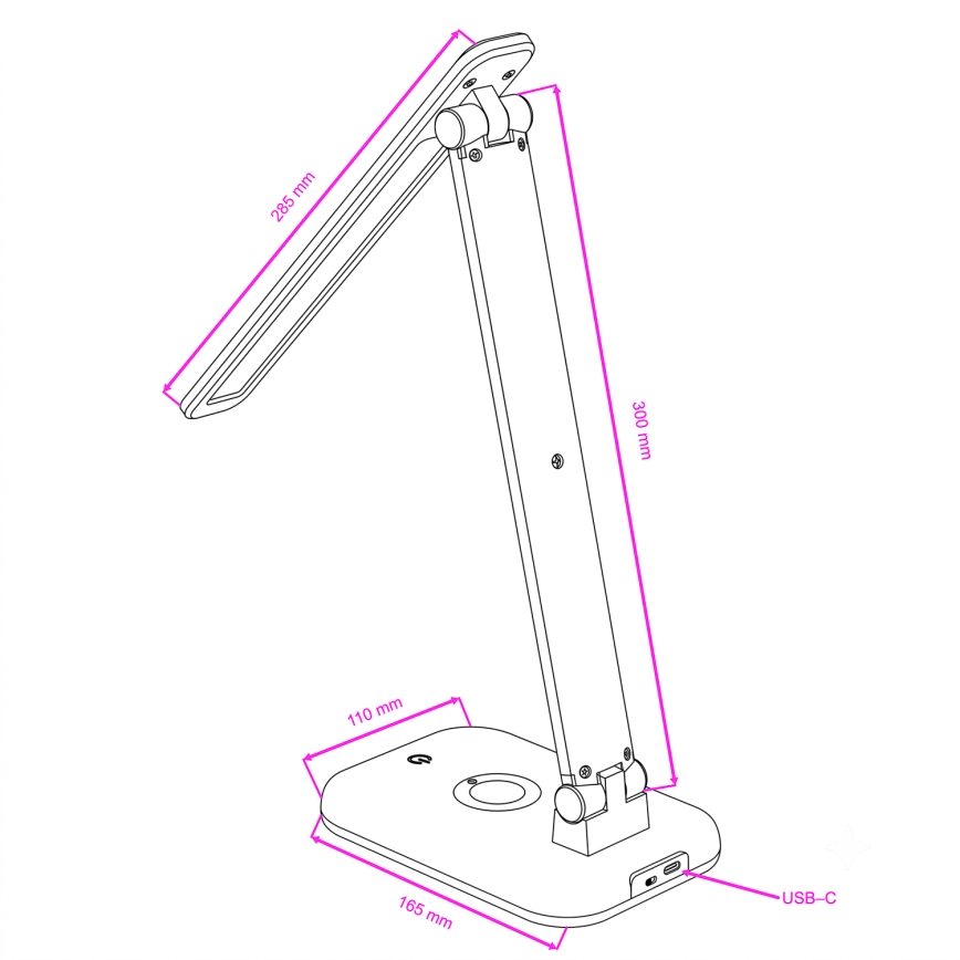 Brilagi - LED RGBW dimbare bureaulamp MODO LED/7W/5V 3000/4000/6500K wit