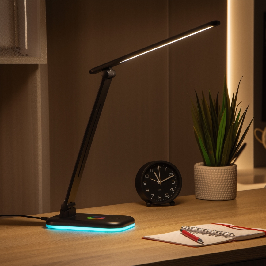 Brilagi - LED RGBW dimbare bureaulamp MODO LED/7W/5V 3000/4000/6500K zwart