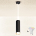 Brilagi - LED RGBW dimbare hanglamp aan kabel SELE 1xGU10/6W/230V 3000K zwart/goud