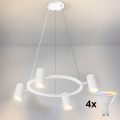 Brilagi - LED RGBW dimbare hanglamp aan kabel SELE 4xGU10/6,5W/230V 2700-6500K wit