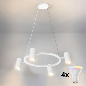 Brilagi - LED RGBW dimbare hanglamp aan kabel SELE 4xGU10/6,5W/230V 2700-6500K wit
