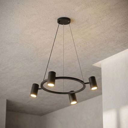 Brilagi - dimbare LED RGBW hanglamp aan snoer SELE 4xGU10/6,5W/230V 2700-6500K zwart