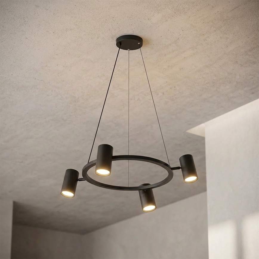 Brilagi - dimbare LED RGBW hanglamp aan snoer SELE 4xGU10/6,5W/230V 2700-6500K zwart