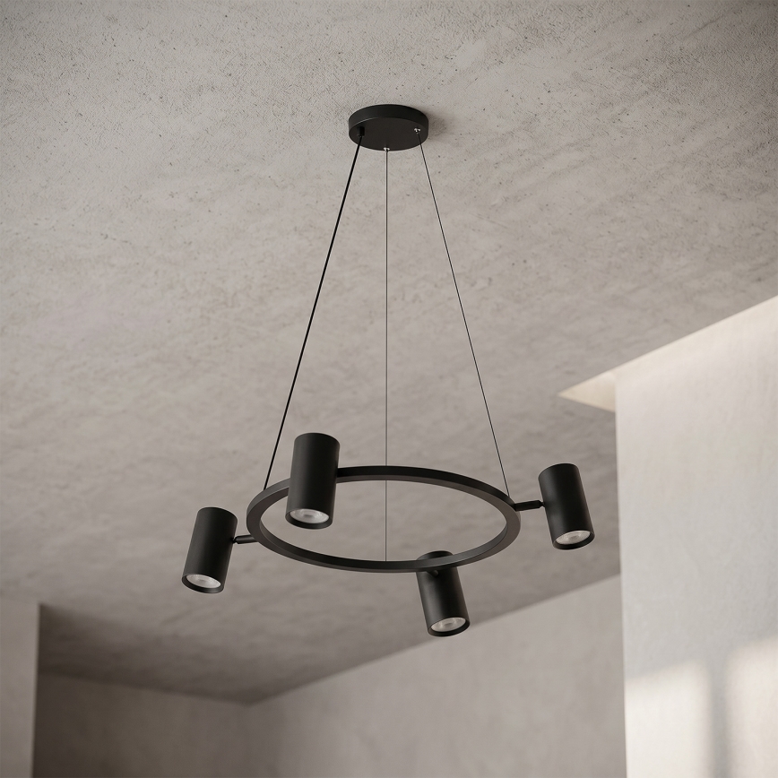 Brilagi - dimbare LED RGBW hanglamp aan snoer SELE 4xGU10/6,5W/230V 2700-6500K zwart