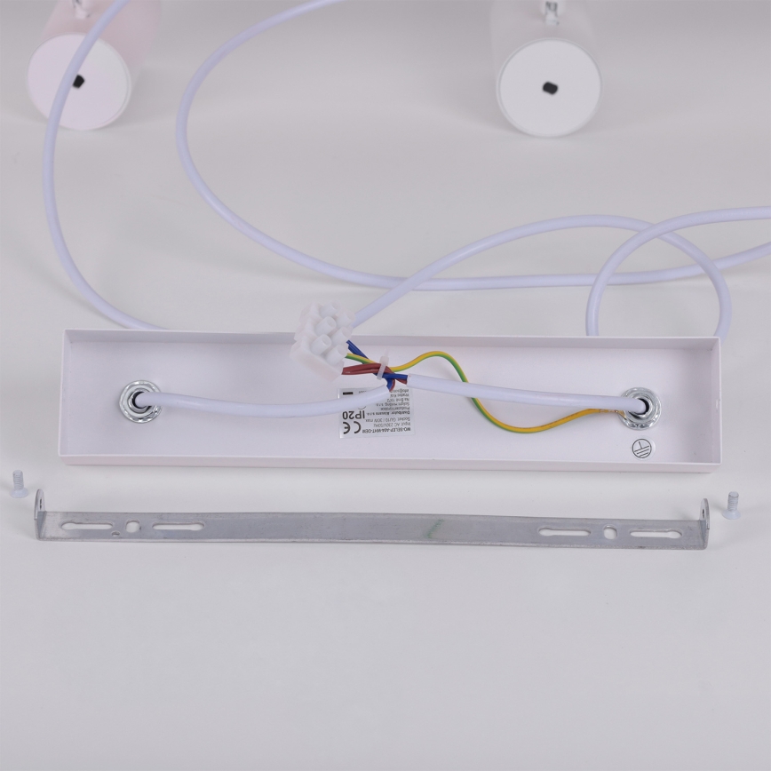 Brilagi - LED RGBW dimbare hanglamp aan kabel SELE 6xGU10/6,5W/230V 2700-6500K wit/eiken decor + afstandsbediening