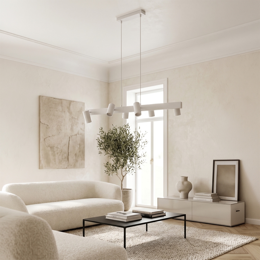 Brilagi - LED RGBW dimbare pendellamp aan kabel SELE 6xGU10/6,5W/230V 2700-6500K wit + afstandsbediening