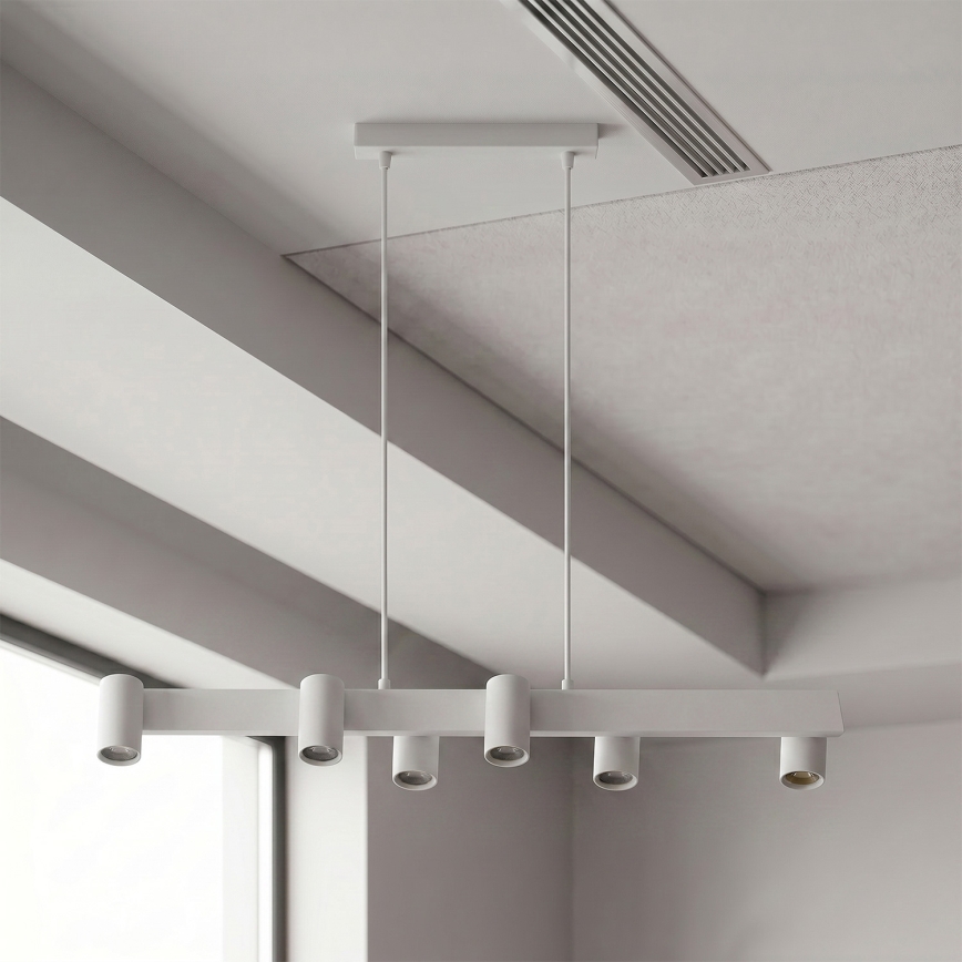 Brilagi - LED RGBW dimbare pendellamp aan kabel SELE 6xGU10/6,5W/230V 2700-6500K wit + afstandsbediening