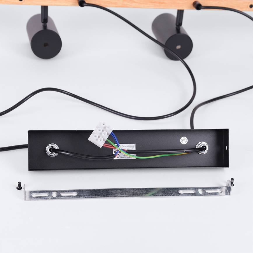 Brilagi - LED RGBW dimbare hanglamp aan kabel SELE 6xGU10/6,5W/230V 2700-6500K zwart/eikendecor + afstandsbediening