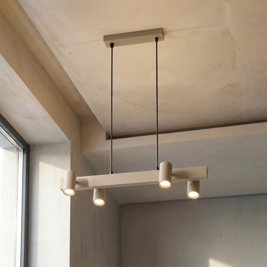 BRILAGI - LED RGBW dimbare hanglamp met kabel SELE 4xGU10/6,5W/230V 2700-6500K beige
