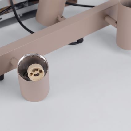 Brilagi - LED RGBW-dimbare kroonluchter aan kabel SELE 6xGU10/6,5W/230V 2700-6500K beige + afstandsbediening