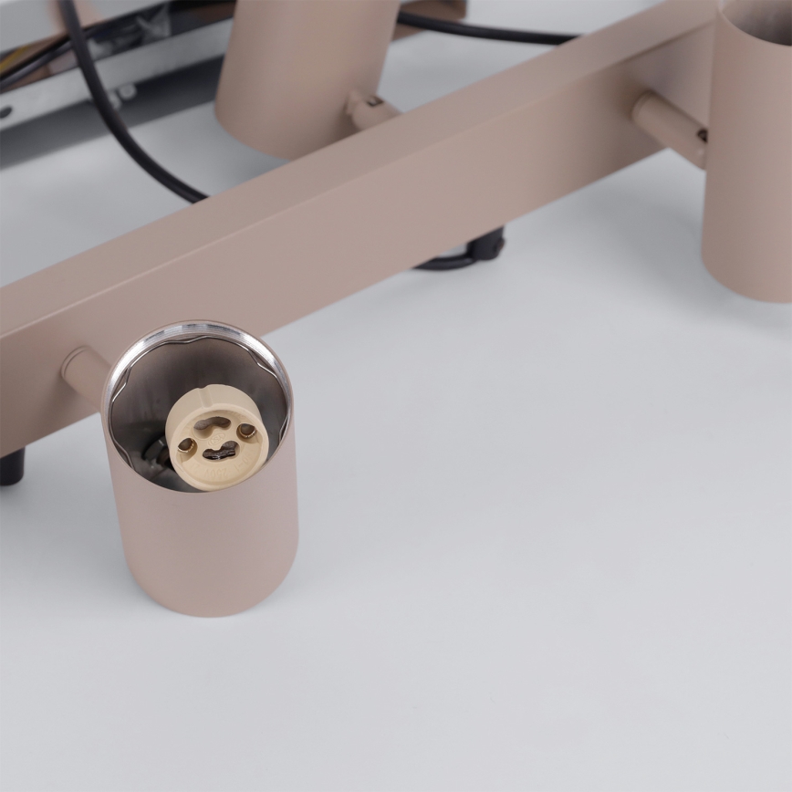 Brilagi - LED RGBW-dimbare kroonluchter aan kabel SELE 6xGU10/6,5W/230V 2700-6500K beige + afstandsbediening