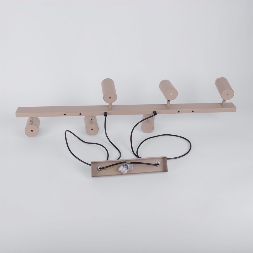 Brilagi - LED RGBW-dimbare kroonluchter aan kabel SELE 6xGU10/6,5W/230V 2700-6500K beige + afstandsbediening