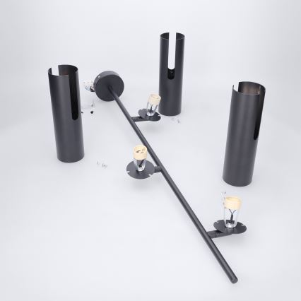Brilagi - LED RGBW dimbare plafondlamp met stang BRANCH 3xGU10/6,5W/230V 2700-6500K zwart