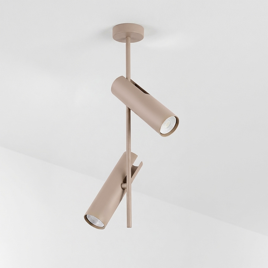 Brilagi - LED RGBW dimbare hanglamp aan stang BRANCH 2xGU10/6,5W/230V 2700-6500K beige