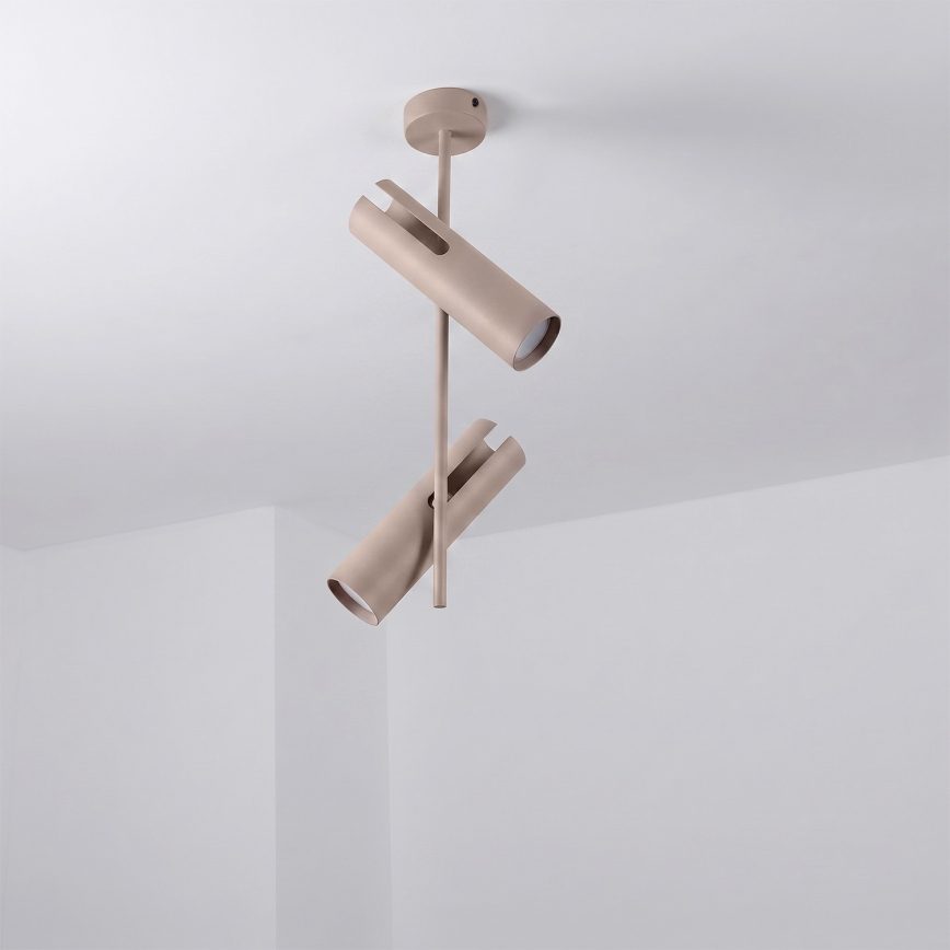 Brilagi - LED RGBW dimbare hanglamp aan stang BRANCH 2xGU10/6,5W/230V 2700-6500K beige