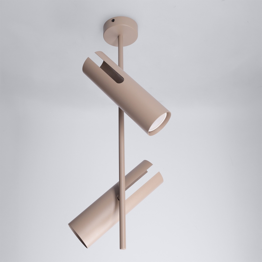 Brilagi - LED RGBW dimbare hanglamp aan stang BRANCH 2xGU10/6,5W/230V 2700-6500K beige