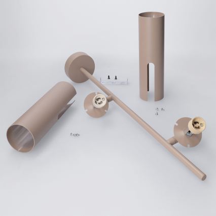 Brilagi - LED RGBW dimbare hanglamp aan stang BRANCH 2xGU10/6,5W/230V 2700-6500K beige