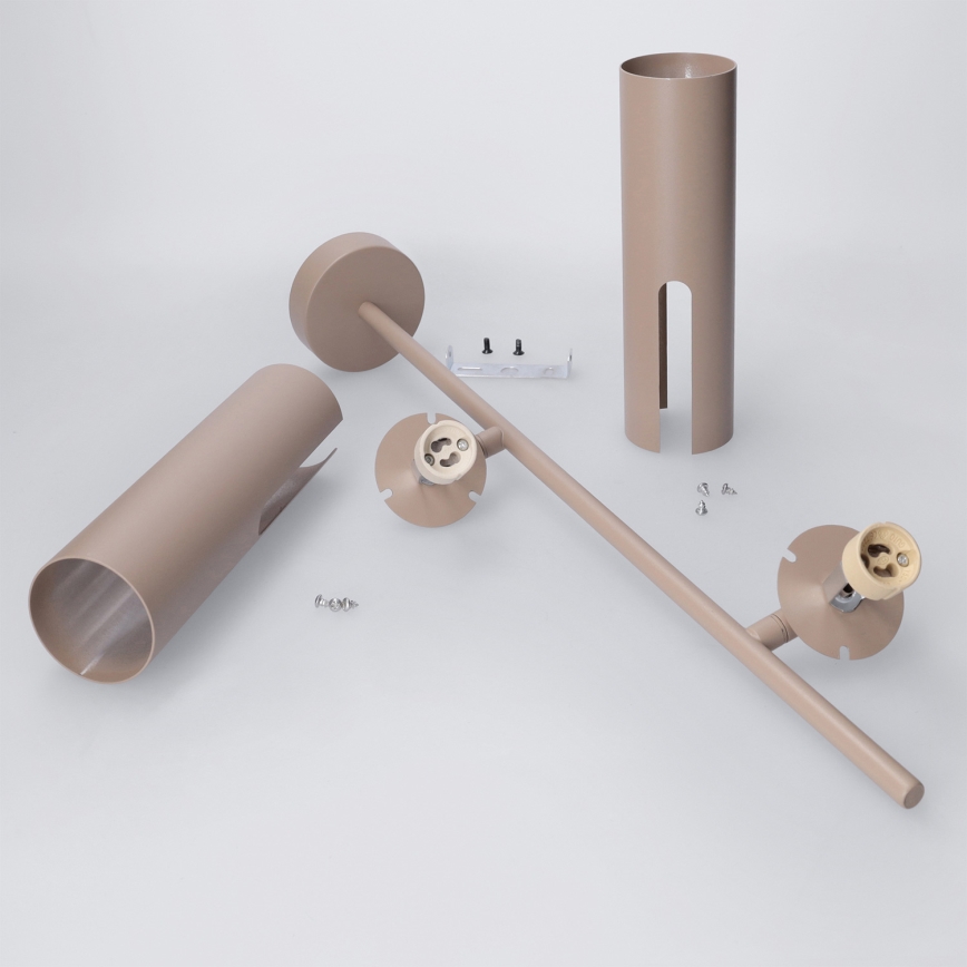 Brilagi - LED RGBW dimbare hanglamp aan stang BRANCH 2xGU10/6,5W/230V 2700-6500K beige