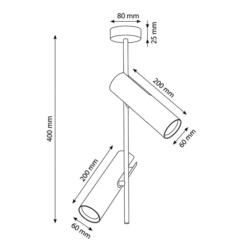 Brilagi - LED RGBW dimbare hanglamp aan stang BRANCH 2xGU10/6,5W/230V 2700-6500K beige