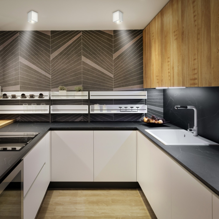 Brilagi - LED RGBW dimbare spot MIA 1xGU10/6W/230V 3000K 100x80 mm wit + afstandsbediening