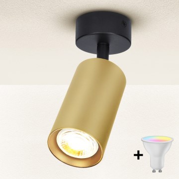 Brilagi - LED RGBW dimbare inbouwspot SELE GOLDEN 1xGU10/4,8W/230V 3000K zwart/goud + afstandsbediening