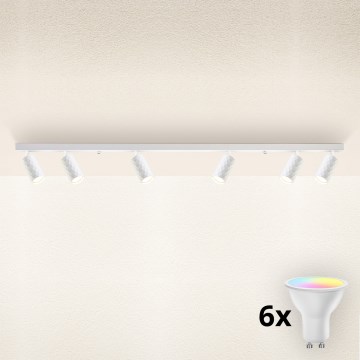Brilagi - LED RGBW dimbare inbouwspots SELE DIAMANT 6xGU10/6,5W/230V 2700-6500K Wi-Fi wit