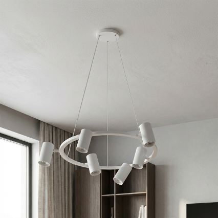 Brilagi - LED RGBW dimbare hanglamp met kabel SELE 6xGU10/6,5W/230V 2700-6500K wit + afstandsbediening
