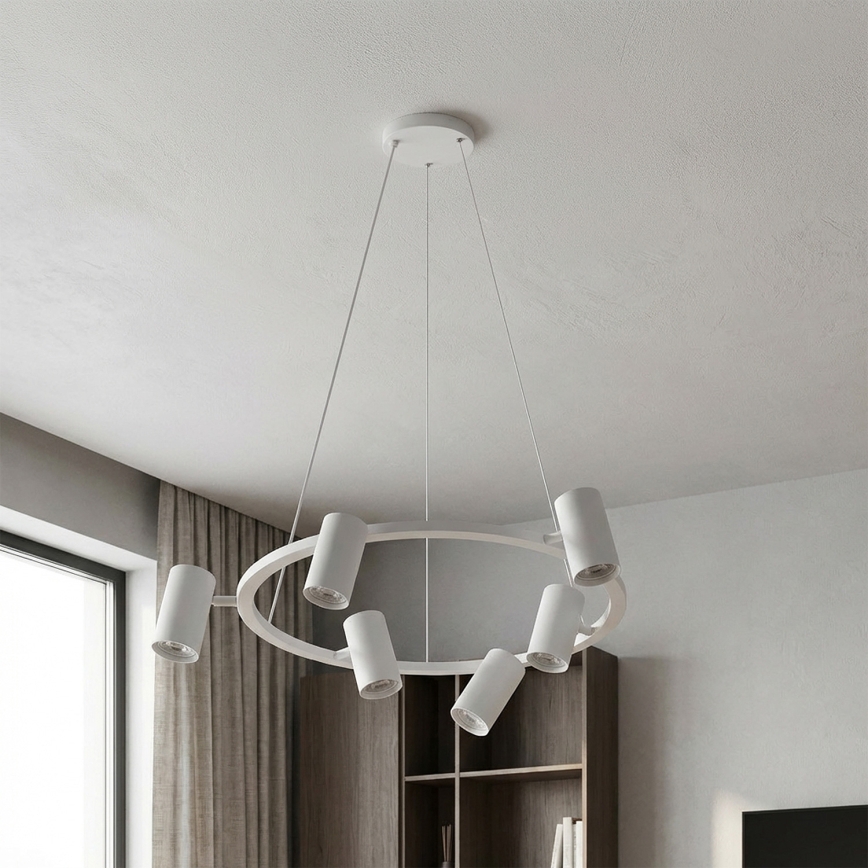 Brilagi - LED RGBW dimbare hanglamp met kabel SELE 6xGU10/6,5W/230V 2700-6500K wit + afstandsbediening