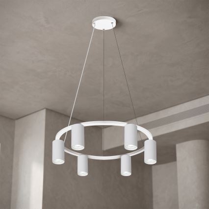 Brilagi - LED RGBW dimbare kabelhanglamp SELE 6xGU10/6,5W/230V 2700-6500K wit + afstandsbediening