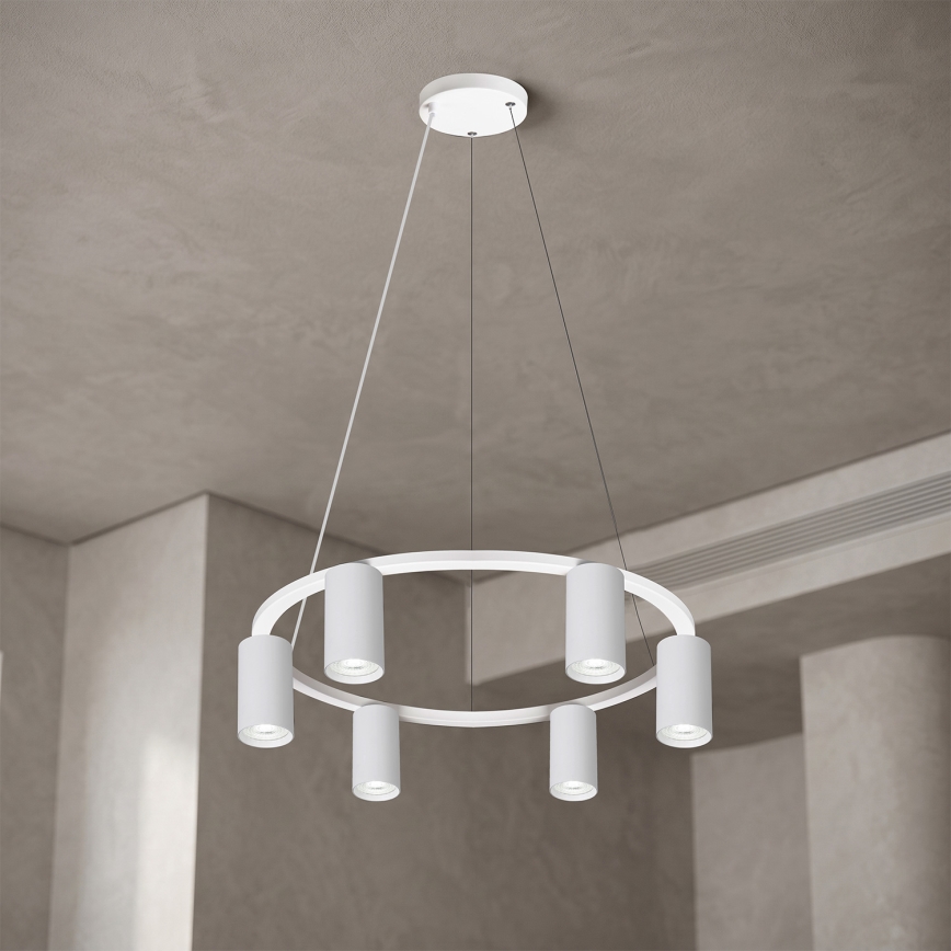 Brilagi - LED RGBW dimbare kabelhanglamp SELE 6xGU10/6,5W/230V 2700-6500K wit + afstandsbediening