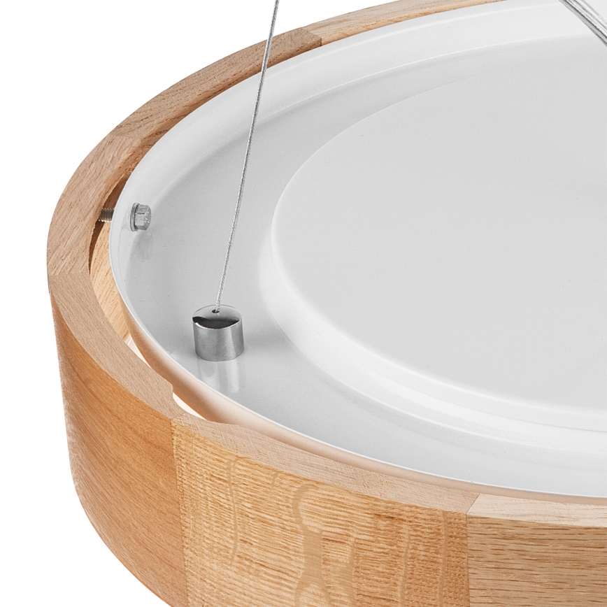 Brilagi - LED RGBW dimbare hanglamp aan kabel CARVALHO 2xE27/15W/230V 2700-6500K Wi-Fi eik Ø 37 cm