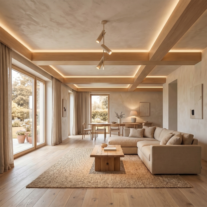 Brilagi - LED RGBW Dimbare hanglamp met stang BRANCH 3xGU10/6,5W/230V 2700-6500K beige